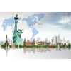  Matricás tapéta Monuments - Szabadság-szobor, 250 x 200 cm