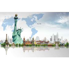  Matricás tapéta Monuments - Szabadság-szobor, 250 x 200 cm tapéta, díszléc és más dekoráció