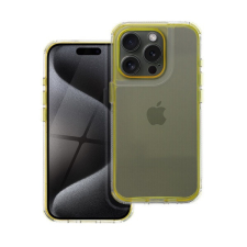 Matrix Apple iPhone 15 Pro Max hátlap tok kameravédő peremmel, sárga tok és táska