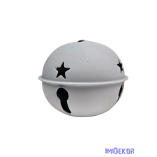  Matt fém bergő 8 cm - Fehér dekorációs kellék