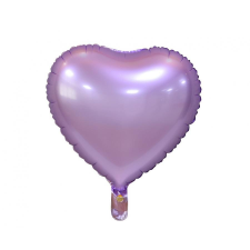  Matt Lilac Heart, Lila szív fólia lufi 37 cm party kellék