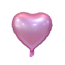  Matt Pink Heart, Rózsaszín szív fólia lufi 37 cm party kellék