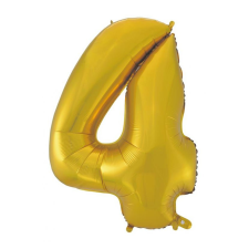 Mattel Arany 4-es Gold Mat szám fólia lufi 92 cm party kellék