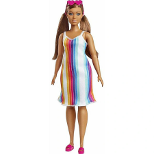 Mattel Barbie baba modell 30cm csíkos ruha barbie baba