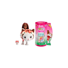 Mattel Barbie Cutie Reveal Chelsea meglepetés baba - Állatos jelmezek - Cica-Panda - Piros (HRK28) baba