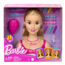 Mattel - Barbie Deluxe Styling Head - Fésülhető babafej - Szőke egyenes hajú (HMD88) barbie baba