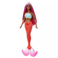 Mattel Barbie dreamtopia: színes hajú sellő baba narancssárga uszonnyal barbie baba
