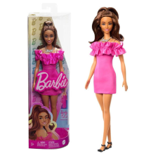 Mattel Barbie Fashionista baba metál pink ruhában - 65. évfordulós baba barbie baba