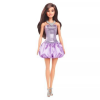 Mattel Barbie: fashionista divatbaba fényes lila ruhában