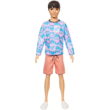 Mattel Barbie Fashionistas: Ken rózsaszín mintás pulóverben barbie baba