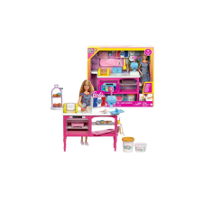 Mattel Barbie francia kávézója játékszett gyurmával (HJY19) baba