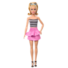 Mattel Barbie Modell baba - rózsaszín szoknya és csíkos felső FBR37 barbie baba