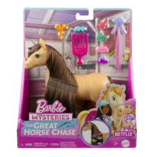 Mattel Barbie mysteries: nagy pónikaland játékszett - sötétbarna játékbaba felszerelés
