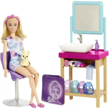 Mattel Barbie szépségszalon játékszett arcmaszkokkal barbie baba