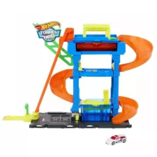 Mattel Hot Wheels City: Emeletes autómosó pályaszett színváltós kisautóval (HTN80) (HTN80) autópálya és játékautó