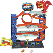 Mattel Hot Wheels City garázs sárkánnyal autópálya és játékautó