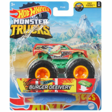 Mattel Hot Wheels: Monster Truck Burger Delivery járgány roncsautóval autópálya és játékautó