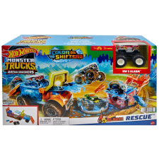 Mattel Hot Wheels: Monster Truck Live Aréna - Színváltós 5 Alarm Rescue játékszett - Mattel autópálya és játékautó
