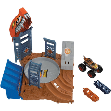 Mattel Hot Wheels Monster Trucks Aréna: Elődöntő játékszett - Tigriscápa pálya (HNB93) autópálya és játékautó