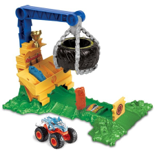 Mattel Hot Wheels Monster Trucks Arena: kihívás a Rhinomita játékkészlethez autópálya és játékautó