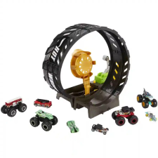 Mattel Hot Wheels Monster Trucks hurok kihívás játékszett 8db autóval autópálya és játékautó