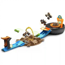 Mattel Hot Wheels Monster Trucks kaszkadőr kerék játékszett 2db autóval autópálya és játékautó