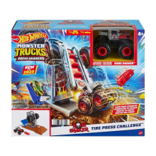 Mattel Hot Wheels Monster Trucks Live aréna, Elődöntő - Tire Press Challenge (HNB88) autópálya és játékautó