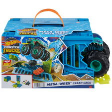 Mattel Hot Wheels Monster Trucks Mega-Wrex Crash Cage pályakészlet autópálya és játékautó