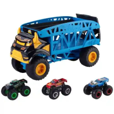Mattel Hot Wheels Monster Trucks szállító kamion 3db autóval autópálya és játékautó