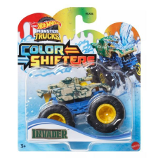 Mattel Hot Wheels: Monster Trucks színváltós autó - Invader autópálya és játékautó