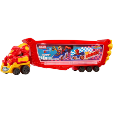 Mattel Hot Wheels Racerverse Hulkbuster autószállító jármű - Piros/sárga autópálya és játékautó