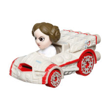 Mattel Hot Wheels RacerVerse Princess Leia kisautó - Fehér autópálya és játékautó