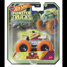 Mattel Hot Wheels: Sötétben világító Monster Trucks - Bone Shaker autópálya és játékautó