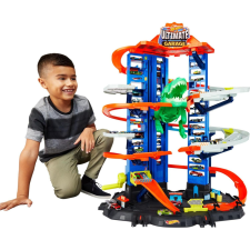 Mattel Hot Wheels T-Rex ultimate garázs kisautókkal autópálya és játékautó