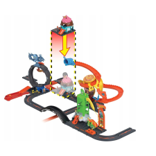 Mattel Hot Wheels Városi fagylaltozó versenypálya (HDR24/HTN77) autópálya és játékautó