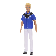 Mattel HRH25 Barbie Fashionista barátok - Szőke fiú baba - Western ruhában baba