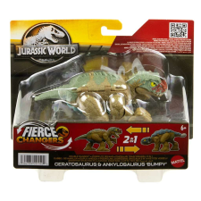 Mattel Jurassic World: Fierce Changers – Ceratosaurus & Ankylosaurus átalakítható dinoszaurusz játékfigura – Mattel játékfigura