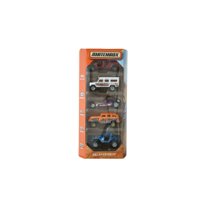Mattel Matchbox 5 db-os kisautó készlet - MBX Adventure IV (C1817-JBX39) autópálya és játékautó