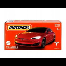 Mattel Matchbox: Tesla Model S kisautó papírdobozban autópálya és játékautó
