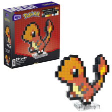 Mattel MEGA Pokemon kompatibilis építőjáték Pixel Art Charmander barkácsolás, építés