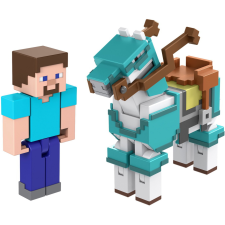 Mattel Minecraft - Steve és páncélozott ló figurák játékfigura