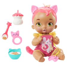 Mattel My Garden Baby Snack & Snuggle interaktív baba - Pink cica baba