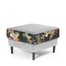  Maurice Virágmintás Bársony Puff Wenge Lábakkal bútor