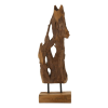 Mauro Ferretti Akar sculpture teak 18x13x55cm