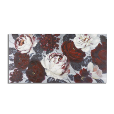 Mauro Ferretti Handmade wall painting white/red flower darkback 120x3,7x60cm fényképkeret