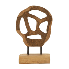 Mauro Ferretti Lubang sculpture teak 18x10x27cm dekorációs kellék