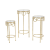 Mauro Ferretti Tv holder gold set of 3 pcs ø 33x70 -28x60-23x50cm