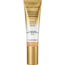 Max Factor Miracle Second Skin hidratáló krémes make-up SPF 20 árnyalat 04 Light Medium 30 ml arcpirosító, bronzosító