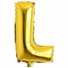 Maxee születésnapi léggömb, L betű, arany, 40 cm party kellék