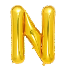  Maxee születésnapi lufi, N betű, arany, 40 cm party kellék